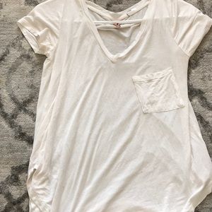 White Flowy Shirt w/ Pocket